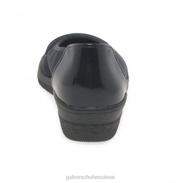 femmes point océan/brevet chaussure VZ0VT113 escarpins à talons bas avec accents verni pétunia Gabor