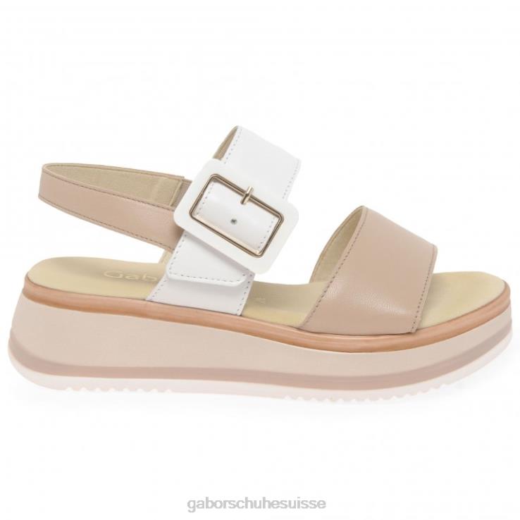 femmes rose/blanc chaussure VZ0VT160 sandales aviemore Gabor