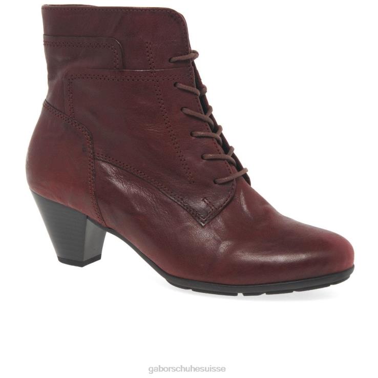 femmes rouge foncé chaussure VZ0VT184 bottines nationales Gabor