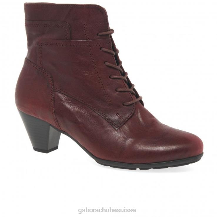 femmes rouge foncé chaussure VZ0VT184 bottines nationales Gabor