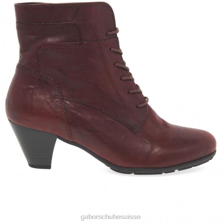 femmes rouge foncé chaussure VZ0VT184 bottines nationales Gabor
