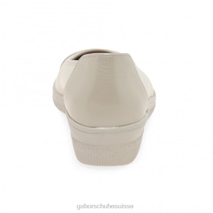 femmes vernis ivoire/puder chaussure VZ0VT116 escarpins à talons bas avec accents verni pétunia Gabor