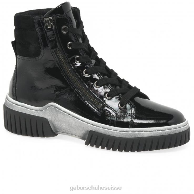 femmes vernis noir 2 chaussure VZ0VT240 bottines en acacia Gabor