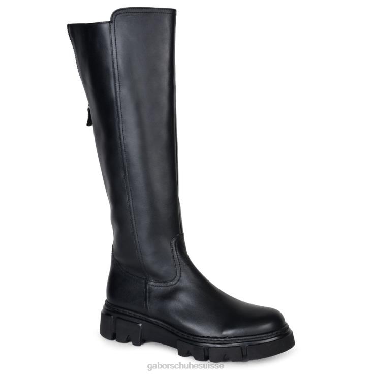 femmes noir chaussure VZ0VT273 bottes hauteur genou juan Gabor