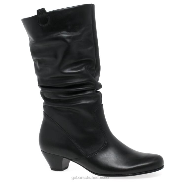 femmes noir chaussure VZ0VT262 bottes larges en cuir rachel Gabor