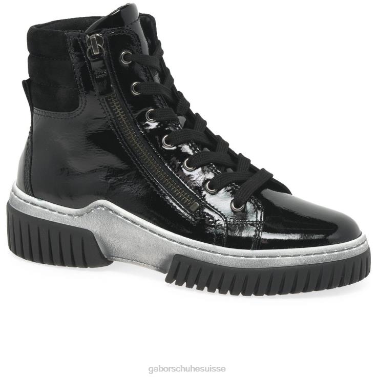 femmes vernis noir 2 chaussure VZ0VT240 bottines en acacia Gabor