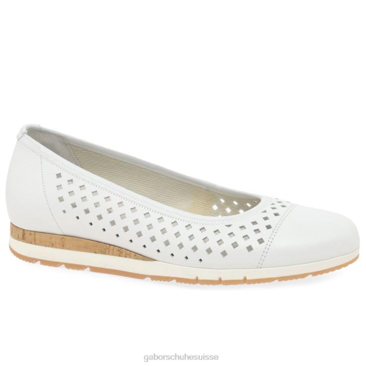 femmes blanc/liège chaussure VZ0VT3 chaussures à détails de baies Gabor