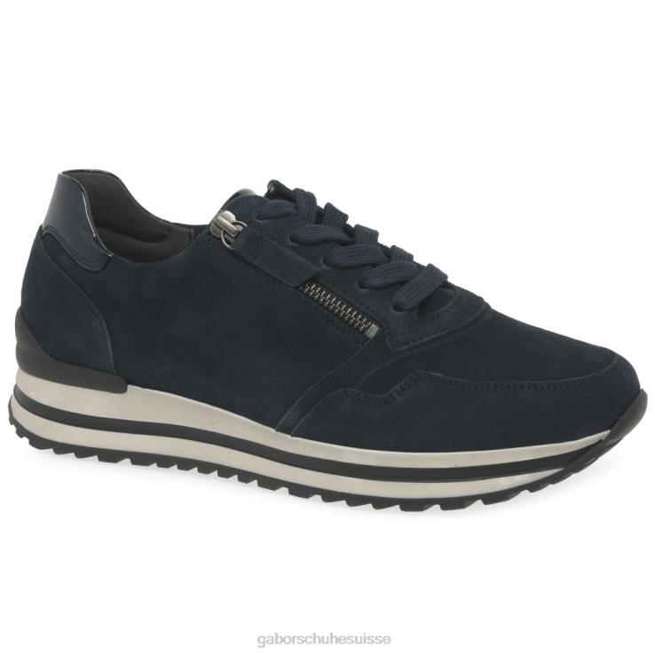 femmes daim bleu foncé chaussure VZ0VT146 baskets Nulon Gabor